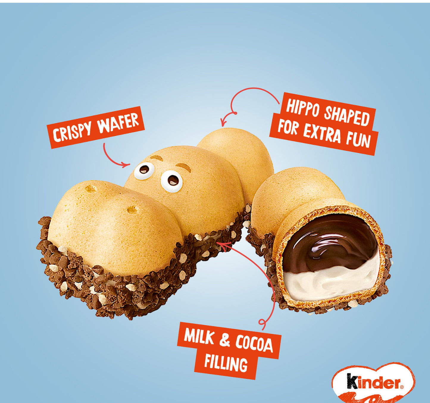 Ferrero Kinder Happy Hippo Cocoa Biscuit 102 g