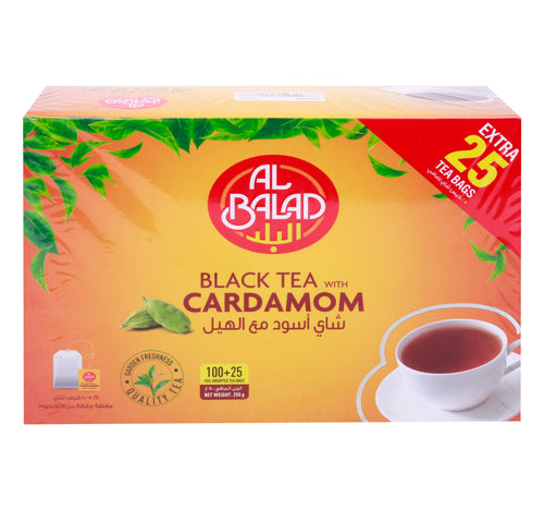 Al Balad Black Tea With Cardamom 125 Teabags