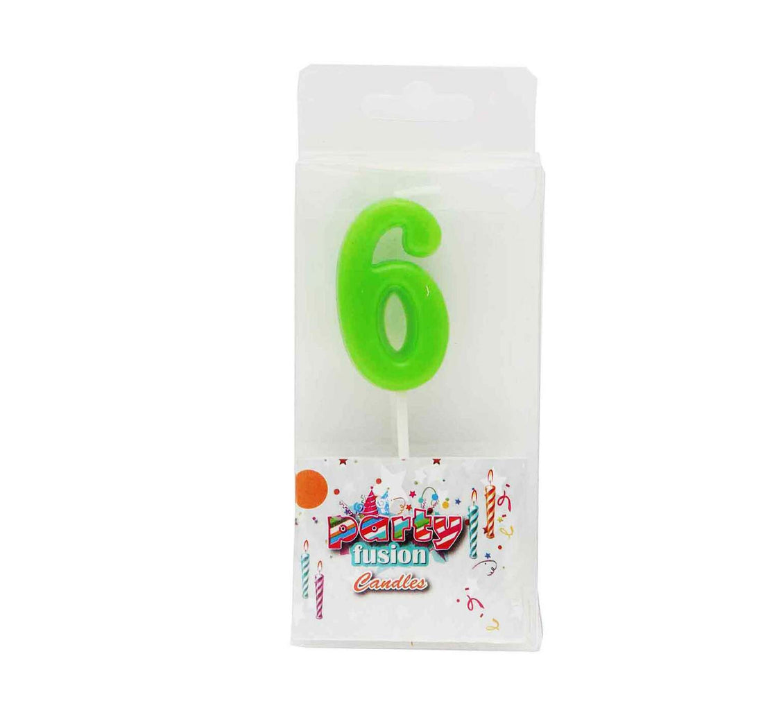 Party Fusion Number 6 Candle 11036-6