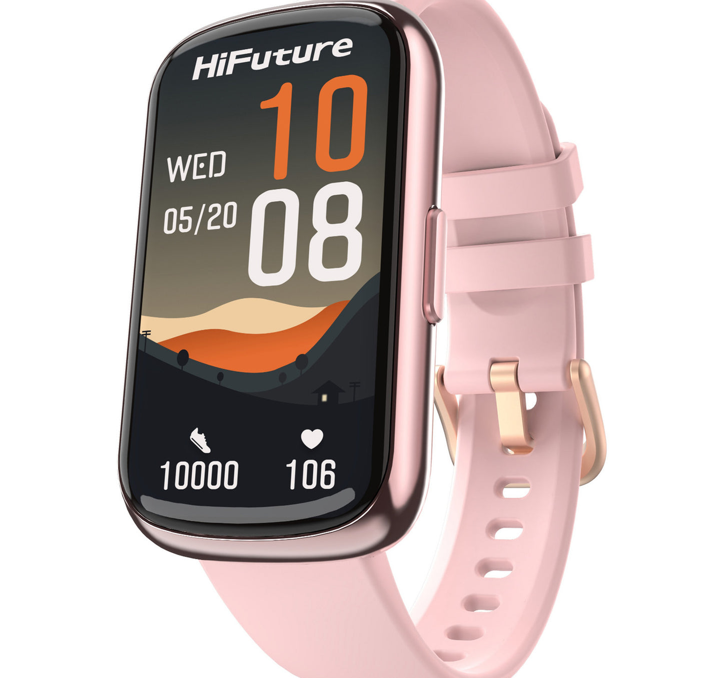 HiFuture EVO2 Smartband, 1.47 inches Display, Rose Gold