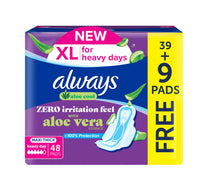 Always Aloe Cool Pads for Heavy Days XL Maxi Thick Sanitary Pads 48 pcs
