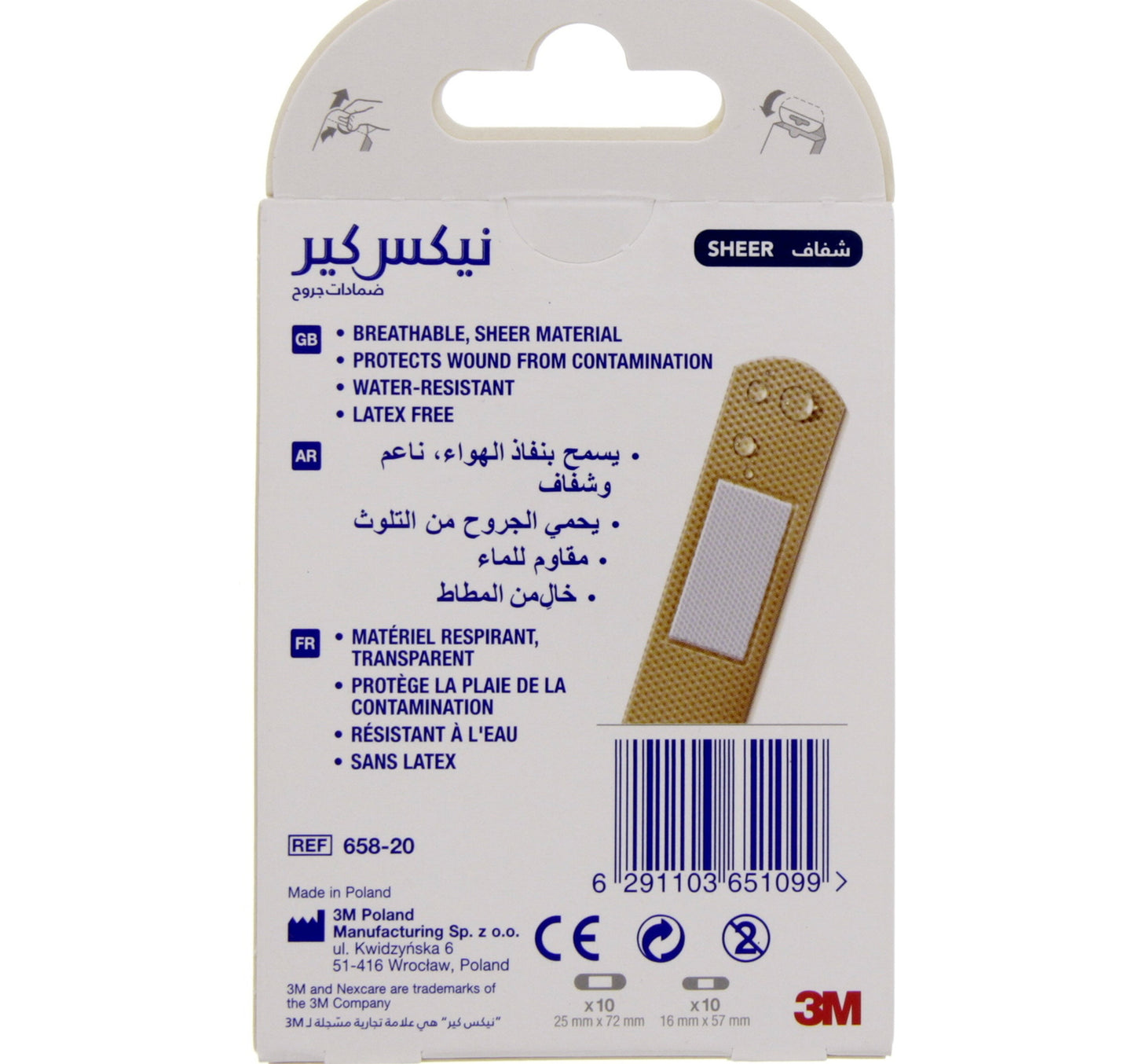 Nexcare Bandage Sheer Assorted 20pcs