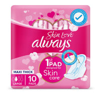 Always Skin Love Maxi Thick Pads Large 10pcs