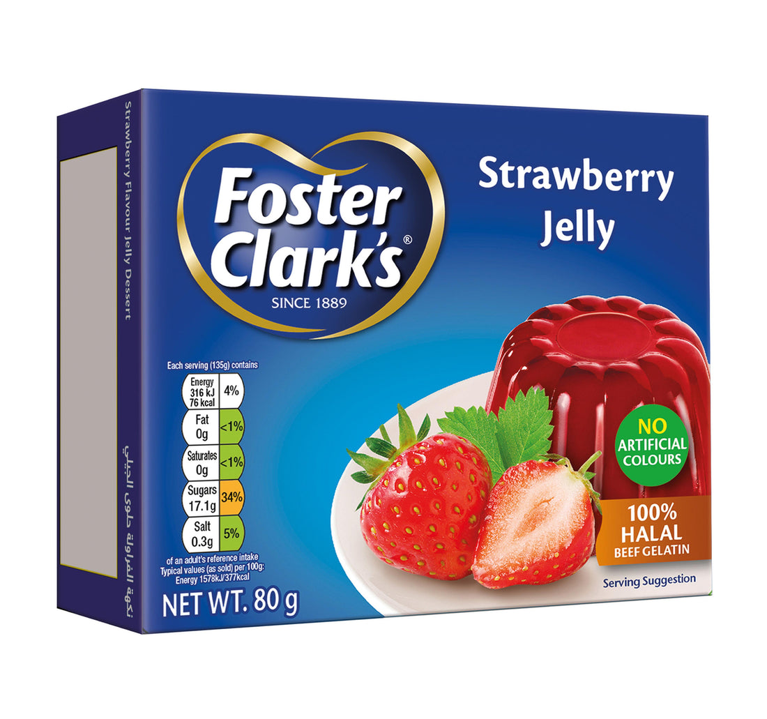 Foster Clark's Jelly Dessert Strawberry Flavour 12 x 80 g