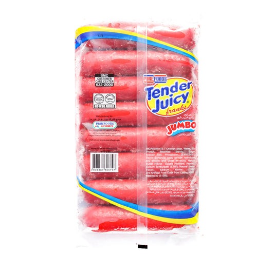 Pure Foods Tender Juicy Franks Jumbo 500 g