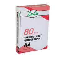 Lulu A4 Copy Paper, 80 gsm, 5 x 500 Sheets