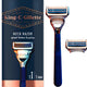 ماكينة حلاقة الرقبة للرجال King C. Gillette مع أفضل شفرات جيليت الحادة المصنوعة من الفولاذ المقاوم للصدأ والمطلية بالبلاتين 1Up