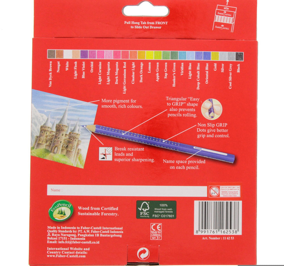 Faber-Castell Color Grip Pencils 24 Piecess