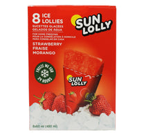 Sun Lolly Ice Lollies Strawberry 8 x 60 ml
