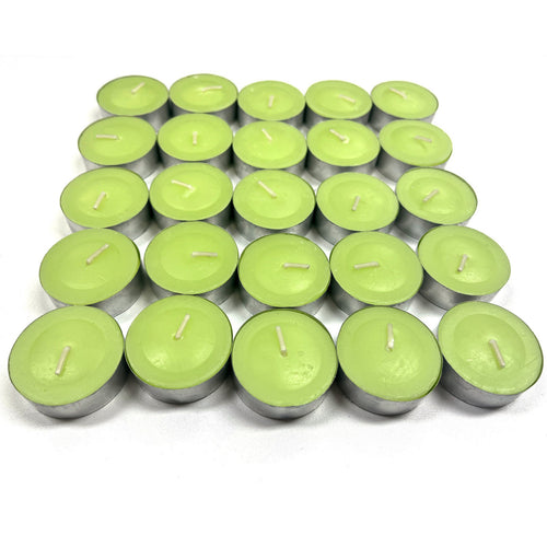 Maple Leaf Scented Tealight Candle Set 25pcs Green Jasmine