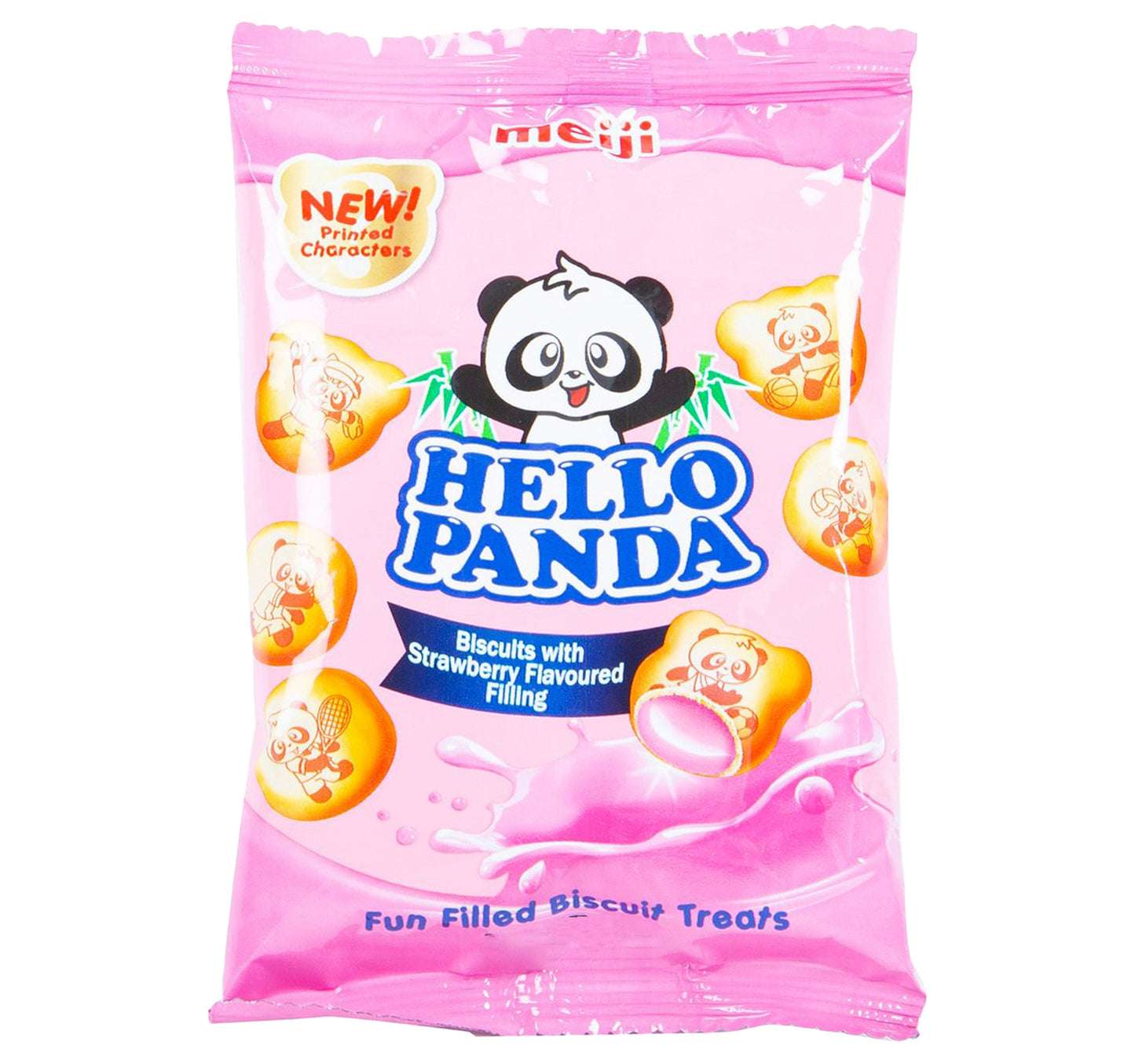 Meiji Hello Panda Biscuits with Strawberry Flavoured Filling 32 g