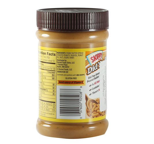 Skippy Natural Peanut Butter Spread with Honey Gluten Free 425 g