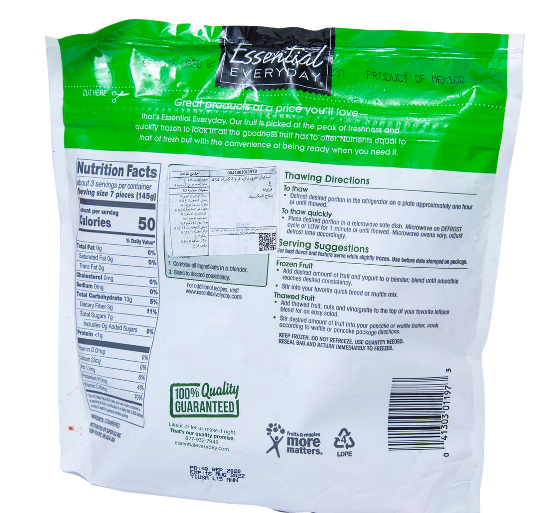 Essential Everyday Frozen Whole Strawberries 454 g