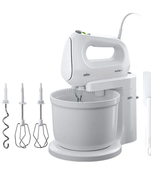 Braun Hand Mixer with Bowl, 400W, White, HM1070WH