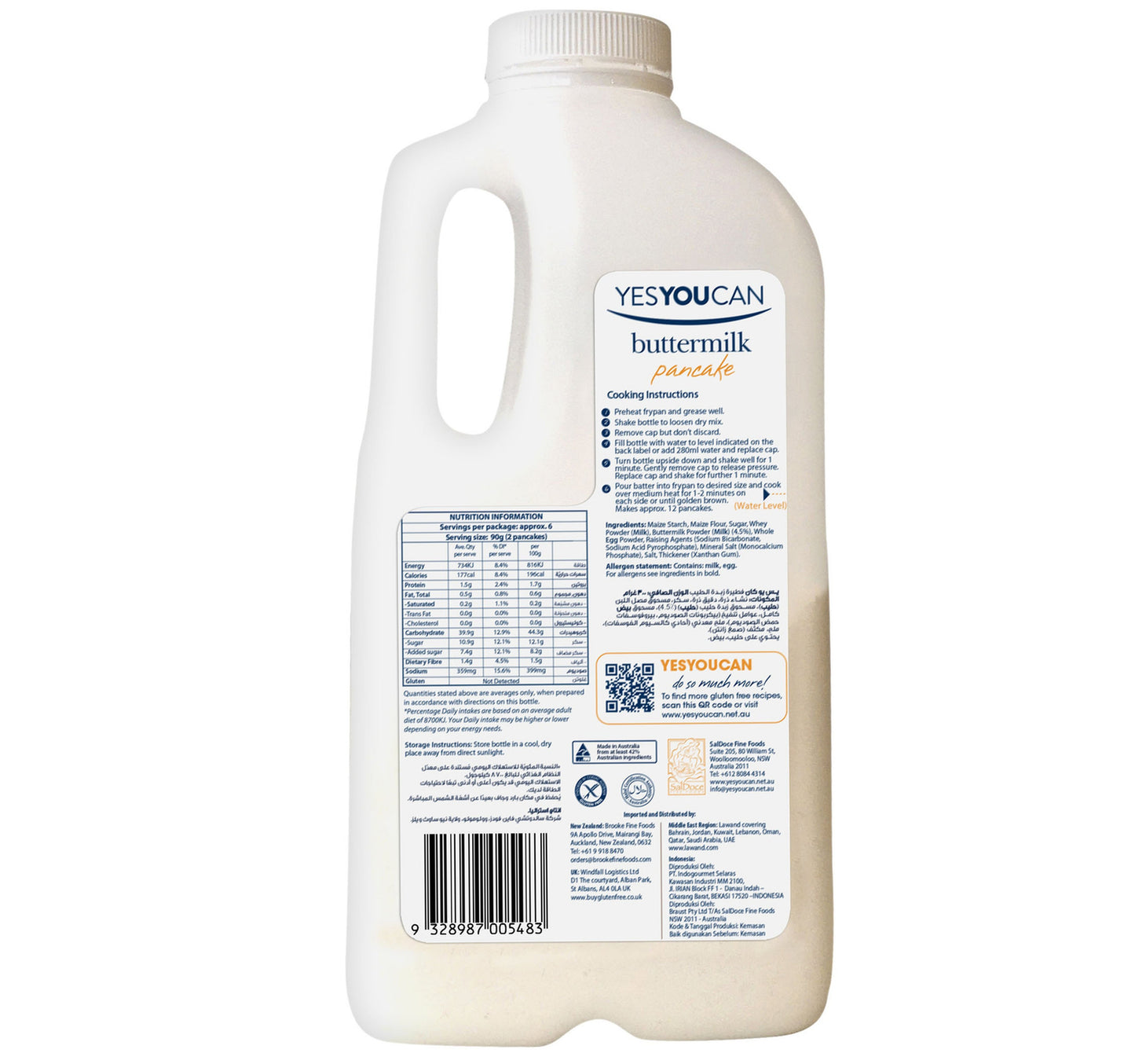 Yes You Can Gluten Free Buttermilk Pancake Mix 300 g