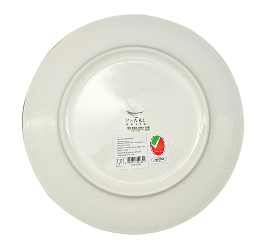Pearl Noire Dinner Plate, 10.5 inches, White, NBC105GR-LIM