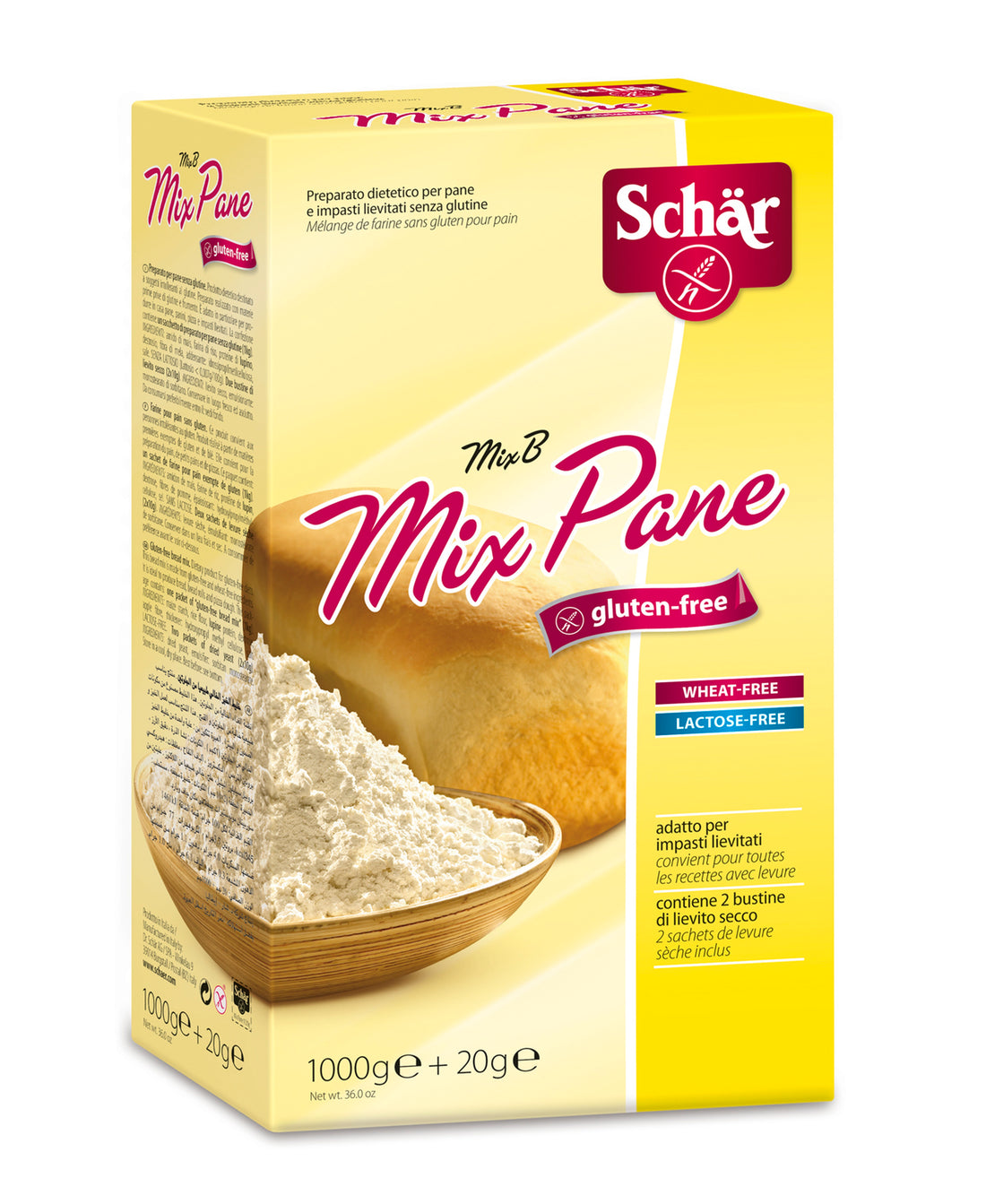 مزيج خبز شار الخالي من الغلوتين 1000 غرام + 20 غرام