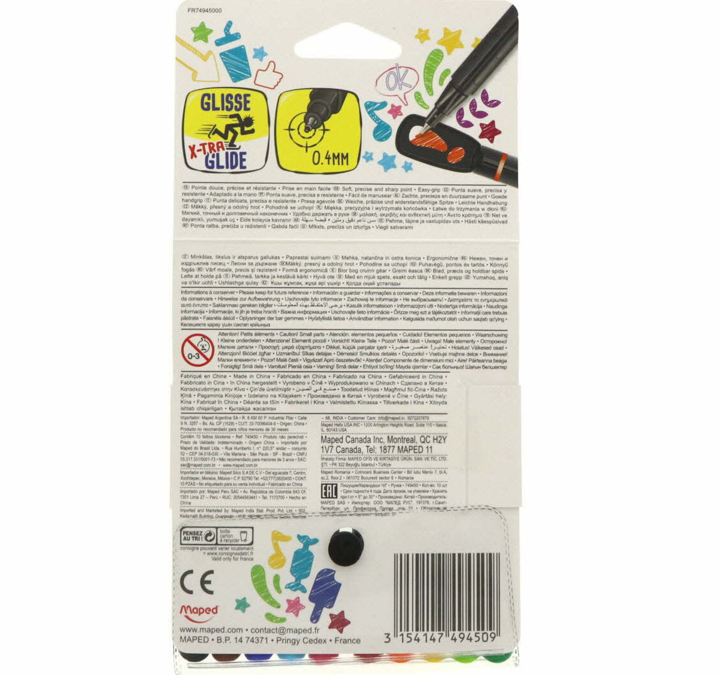 Maped Fineliner 10's 749450