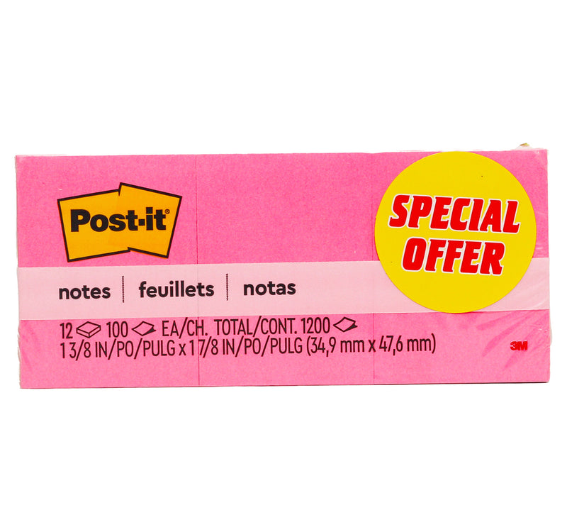 3M Post-It Notes Neon Colors 653-AN
