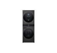 LG washer & dryer Wash Tower, 12/10 kg, 1400 RPM, Black Steel, W4W8BVPKZHM