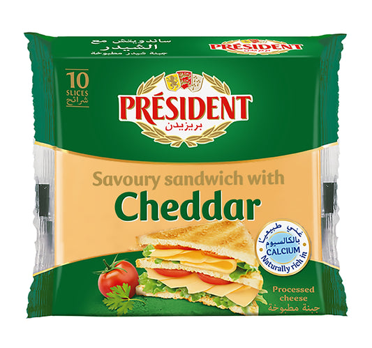 President Sandwich Cheddar Cheese Slices 200 g
