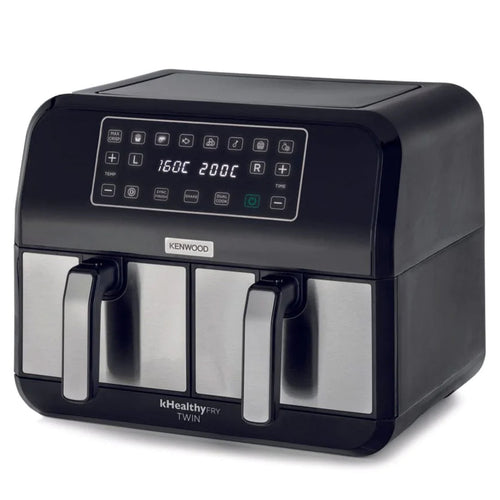 Kenwood Digital Twin Air Fryer HFM75.000MB 4Liter + 4Liter