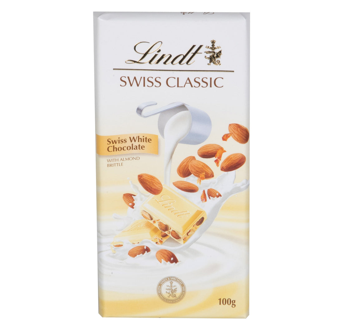 Lindt Swiss Classic White Chocolate With Almond Brittle 100 g
