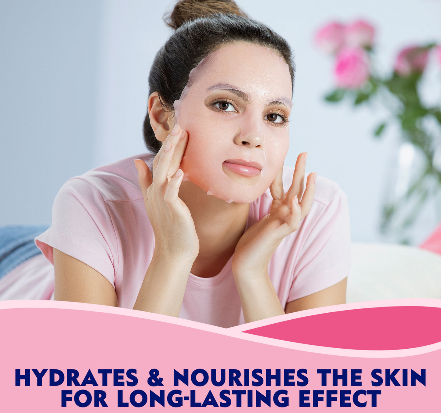 Nivea Rose Care Hydrating Face Sheet Mask with Organic Rose Water and Hyaluron Intense Moisture 1 pc