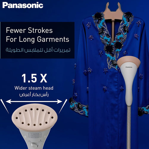Panasonic Vertical Garment Steamer, 2000 W, ‎1.5 L, White, NI-GSG060WTH