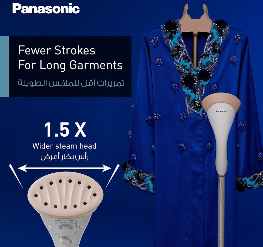 Panasonic Vertical Garment Steamer, 2000 W, ‎1.5 L, White, NI-GSG060WTH