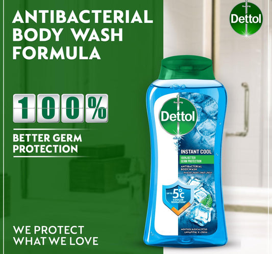 Dettol Cool Shower Gel & Body Wash Menthol & Eucalyptus Scent 250 ml