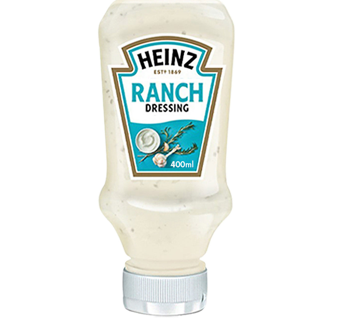 Heinz Original Ranch Salad Dressing Top Down Squeezy Bottle 400 ml