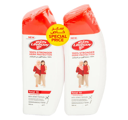 Lifebuoy Anti Bacterial Body Wash Assorted Value Pack 2 x 300 ml
