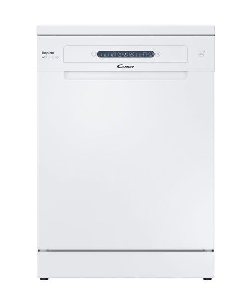 Candy Rapido Free Standing Dishwasher, 5 Programs, 14 Place Settings, Silver Inox, CF 4E7L0W-19