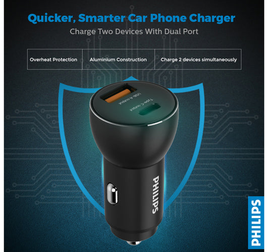 Philips 30W PD+QC Car Charger -DLP2521/00