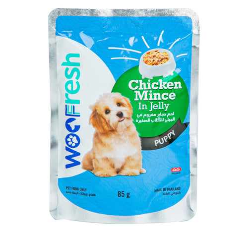 Woo Fresh Chicken Mince In Jelly For Puppy Food 85 g