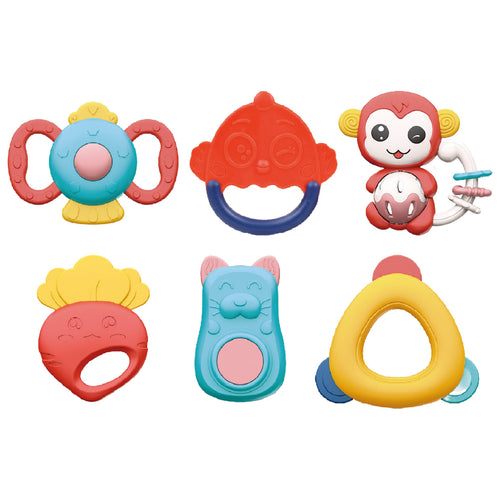 First Step Baby Rattle Set, 6 pcs, BM6300-3B24