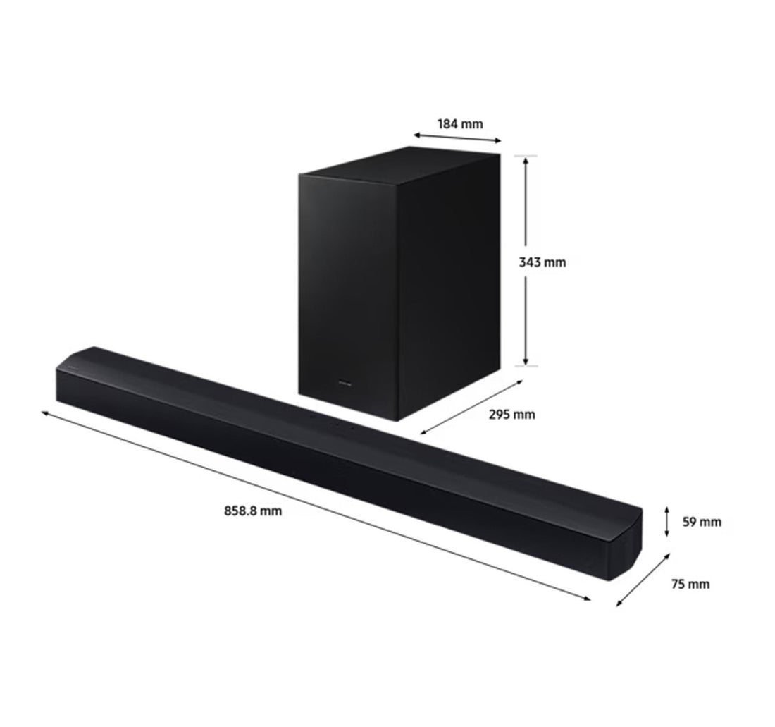 Samsung C-Series Sound Bar, 2.1Ch, Black, HW-C450/ZN