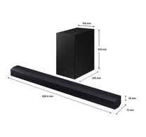 Samsung C-Series Sound Bar, 2.1Ch, Black, HW-C450/ZN
