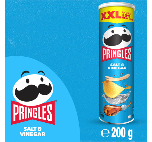 Pringles XXL Salt & Vinegar Flavoured Chips 200 g