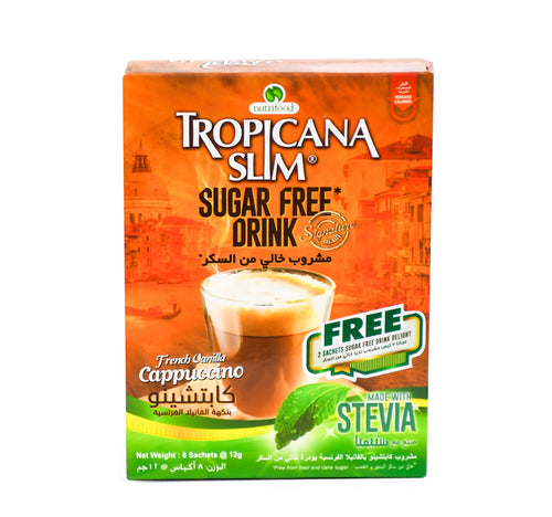 Tropicana Slim Sugar Free French Vanilla Cappuccino With Stevia 8 x 12 g
