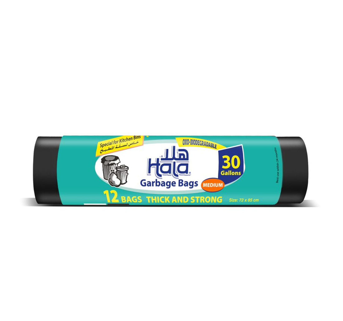 Hala Garbage Bags 30 Gallons Medium Size 72 x 85cm 12 pcs
