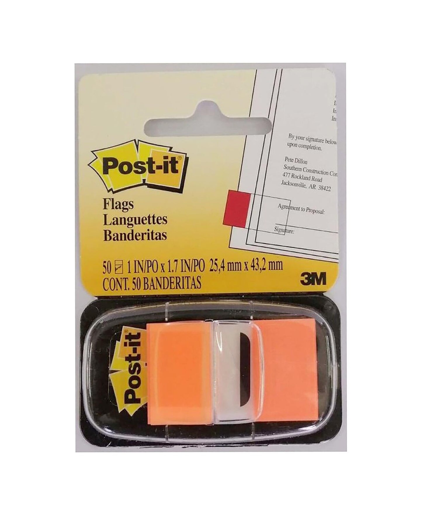 علم 3M Post-it باللون البرتقالي