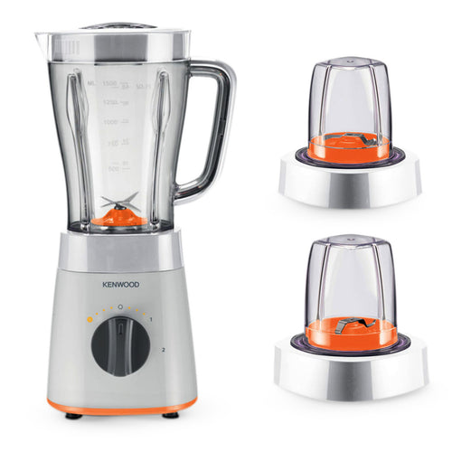Kenwood Blender, 500W, 2L Jar, 2 Speeds + Pulse, 2 Multi Mills, White - OWBLP15.360WH