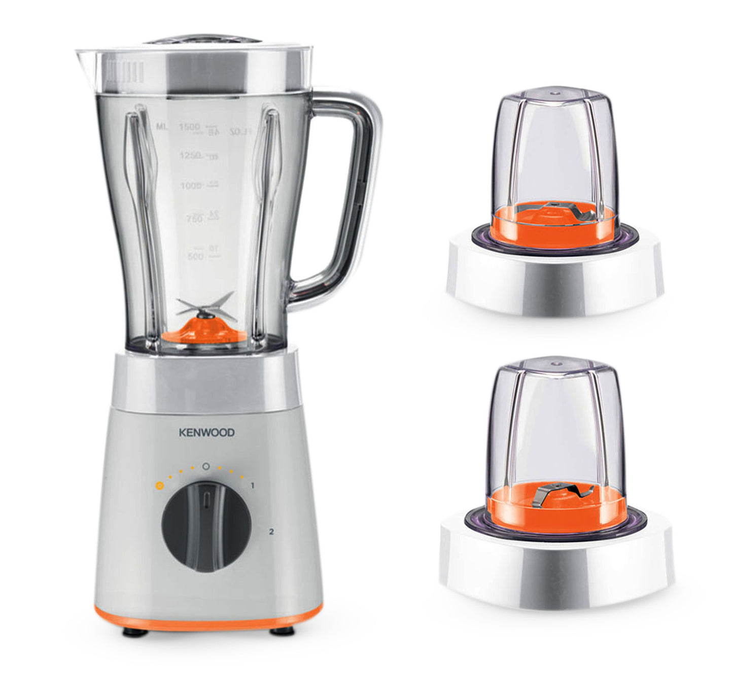 Kenwood Blender, 500W, 2L Jar, 2 Speeds + Pulse, 2 Multi Mills, White - OWBLP15.360WH