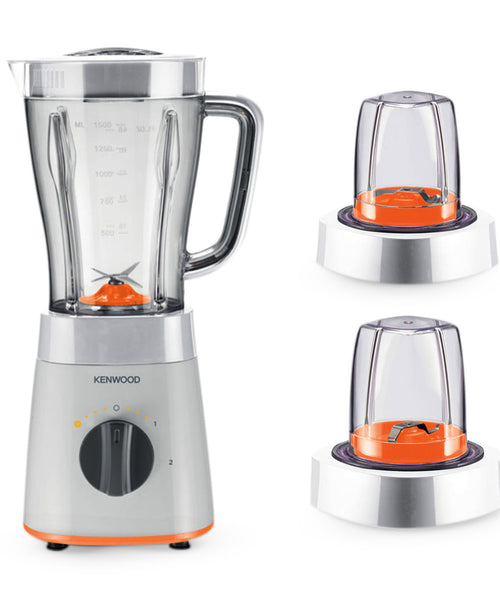 Kenwood Blender, 500W, 2L Jar, 2 Speeds + Pulse, 2 Multi Mills, White - OWBLP15.360WH