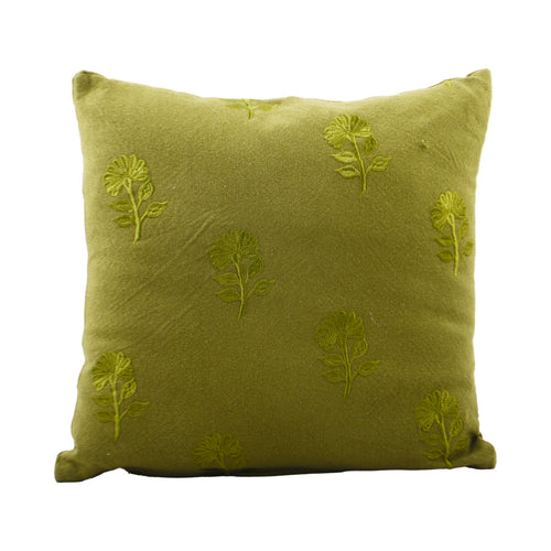 Homewell Cushion 40 x 40cm Embroidery Green