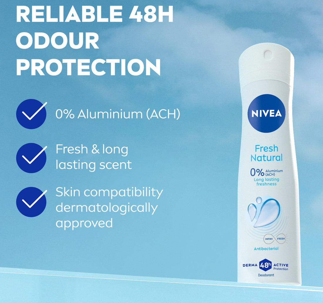 Nivea Fresh Natural Antiperspirant Spray for Women Ocean Extracts 48H Protection 200 ml