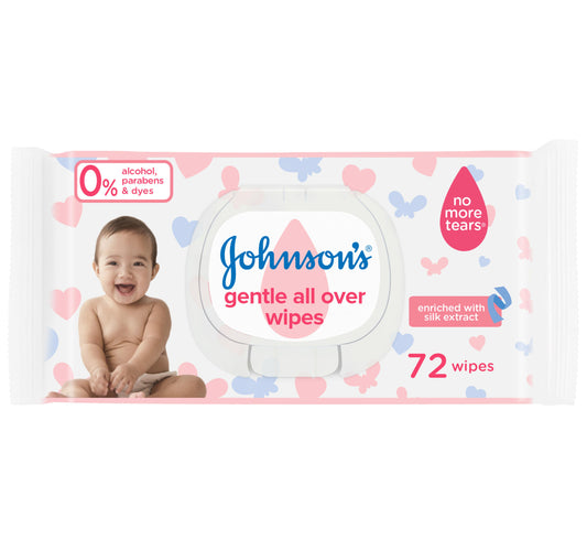 Johnson's Baby Wipes Gentle All Over 72 pcs