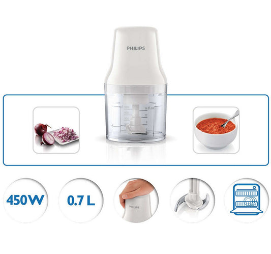 Philips Daily Collection Chopper, 0.7 L, 450 W, White, HR1393/01